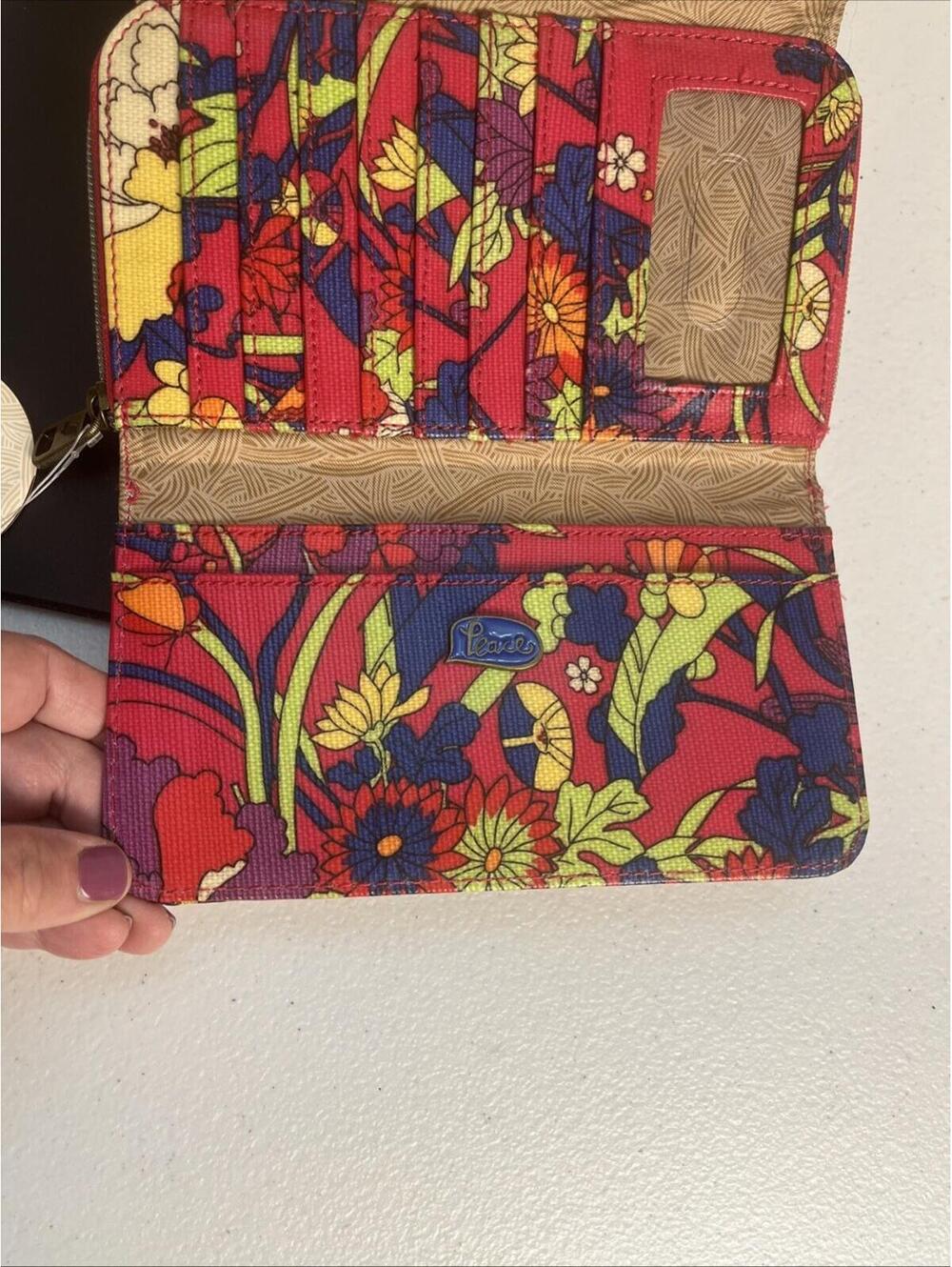 Sakroots Wallet Multicolor Vibrant Peace Colorful Floral Boho - Picture 9 of 13